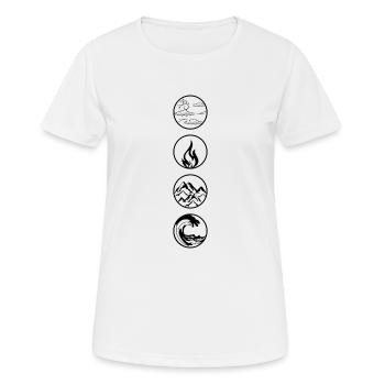The weather is trending - Women's Breathable T-Shirt - white - Front - AI Model Female 172 dark (172cm)