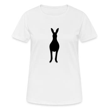 kangourou - T-shirt respirant Femme - blanc - Devant - AI Model Female 172 dark (172cm)