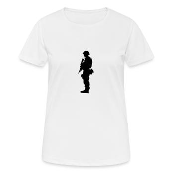 Soldat - Frauen T-Shirt atmungsaktiv - Weiß - Vorne - AI Model Female 172 dark (172cm)