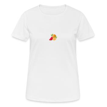 Früchte - Frauen T-Shirt atmungsaktiv - Weiß - Vorne - AI Model Female 172 dark (172cm)