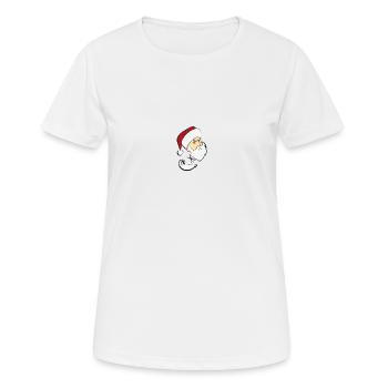 Père Noël - Tête - Coupe de barbe - T-shirt respirant Femme - blanc - Devant - AI Model Female 172 dark (172cm)