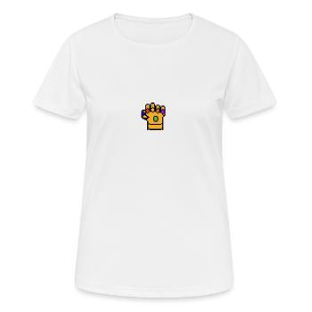 Handschuh thanos Pixelkunst - Frauen T-Shirt atmungsaktiv - Weiß - Vorne - AI Model Female 172 dark (172cm)