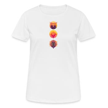 Zeichen Fabelwesen - Frauen T-Shirt atmungsaktiv - Weiß - Vorne - AI Model Female 172 dark (172cm)