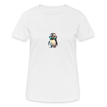 Robot Penguin - Women's Breathable T-Shirt - white - Front - AI Model Female 172 dark (172cm)