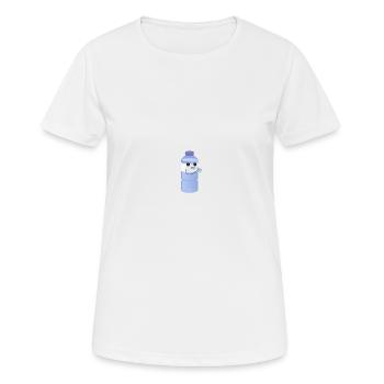 bottle of drinks water - Women's Breathable T-Shirt - white - Front - AI Model Female 172 dark (172cm)