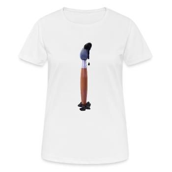 3D Paint Blush - Frauen T-Shirt atmungsaktiv - Weiß - Vorne - AI Model Female 172 dark (172cm)