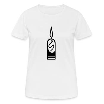 Bougie - T-shirt respirant Femme - blanc - Devant - AI Model Female 172 dark (172cm)