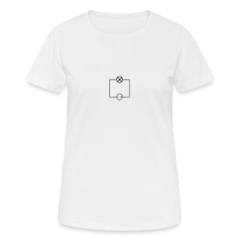 Schaltkreis Lampe - Frauen T-Shirt atmungsaktiv - Weiß - Vorne - AI Model Female 172 dark (172cm)