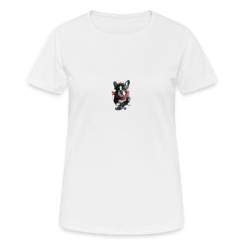 Bulldog Skater - T-shirt respirant Femme - blanc - Devant - AI Model Female 172 dark (172cm)