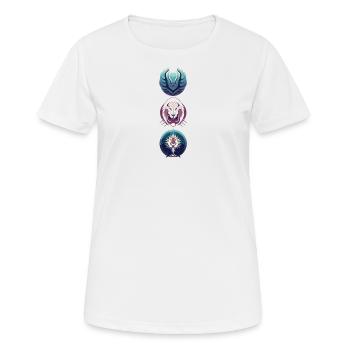 Zeichen Fabelwesen - Frauen T-Shirt atmungsaktiv - Weiß - Vorne - AI Model Female 172 dark (172cm)