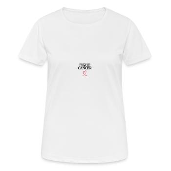 FIGHT CANCER - Women's Breathable T-Shirt - white - Front - AI Model Female 172 dark (172cm)