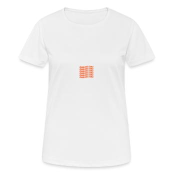 Manifestation de l’orange - T-shirt respirant Femme - blanc - Devant - AI Model Female 172 dark (172cm)