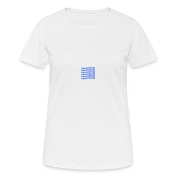 Manifesting light blue - Frauen T-Shirt atmungsaktiv - Weiß - Vorne - AI Model Female 172 dark (172cm)
