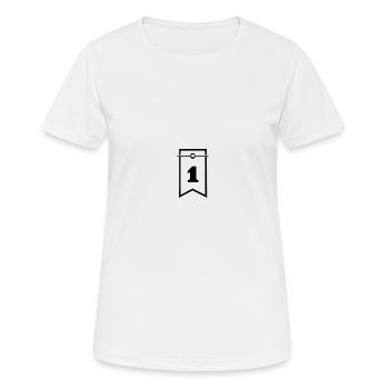 1. 1 AN. 1er ANNIVERSAIRE. ANNIVERSAIRE 1 AN - T-shirt respirant Femme - blanc - Devant - AI Model Female 172 dark (172cm)