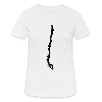 Chile - Frauen T-Shirt atmungsaktiv - Weiß - Vorne - AI Model Female 172 dark (172cm)