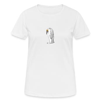 Penguin hand drawn birthday gift - Women's Breathable T-Shirt - white - Front - AI Model Female 172 dark (172cm)
