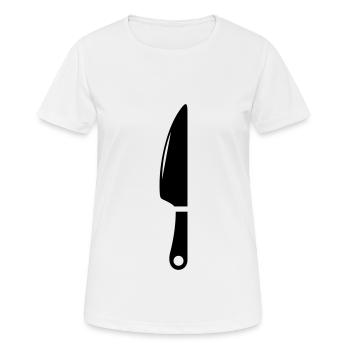 Messer icon - Frauen T-Shirt atmungsaktiv - Weiß - Vorne - AI Model Female 172 dark (172cm)