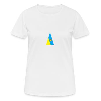 LoveUkraine - Frauen T-Shirt atmungsaktiv - Weiß - Vorne - AI Model Female 172 dark (172cm)