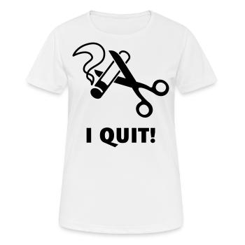 J’abandonne! (Ex-fumeur / Arrêter de fumer / Noir) - T-shirt respirant Femme - blanc - Devant - AI Model Female 172 dark (172cm)