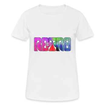 Rétro J - T-shirt respirant Femme - blanc - Devant - AI Model Female 172 dark (172cm)