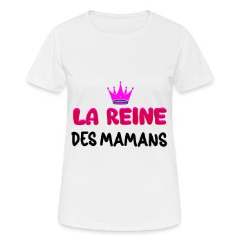 La Reine Des Mamans Ma Mère Est Royale - T-shirt respirant Femme - blanc - Devant - AI Model Female 172 dark (172cm)