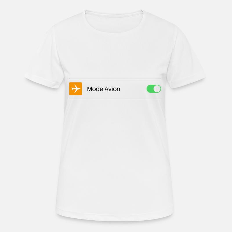 Airplane Mode - Women's Breathable T-Shirt - white