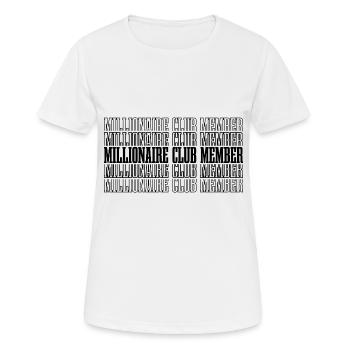 Millionaire Club Member 38 - Frauen T-Shirt atmungsaktiv - Weiß - Vorne - AI Model Female 172 dark (172cm)