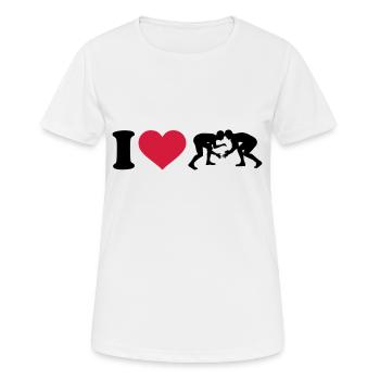 Ringen - Frauen T-Shirt atmungsaktiv - Weiß - Vorne - AI Model Female 172 dark (172cm)