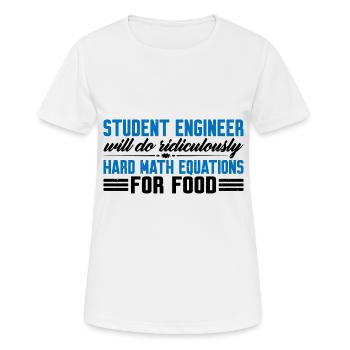 Fera des équations mathématiques ridiculement difficiles pour la nourriture4 - T-shirt respirant Femme - blanc - Devant - AI Model Female 172 dark (172cm)