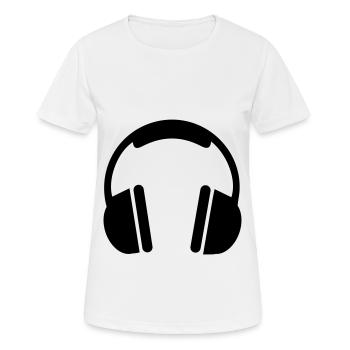 Icône casque - T-shirt respirant Femme - blanc - Devant - AI Model Female 172 dark (172cm)