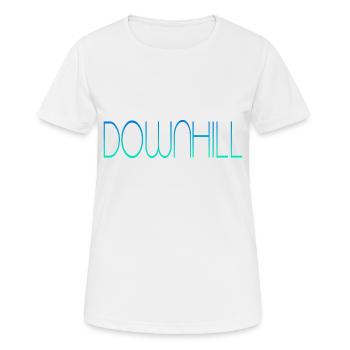 downhill - Frauen T-Shirt atmungsaktiv - Weiß - Vorne - AI Model Female 172 dark (172cm)