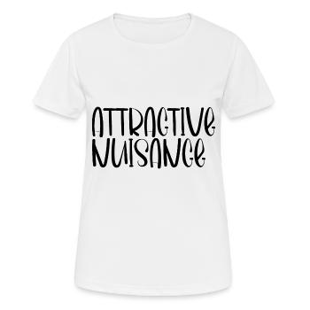 Nuisance attrayante 4 - T-shirt respirant Femme - blanc - Devant - AI Model Female 172 dark (172cm)