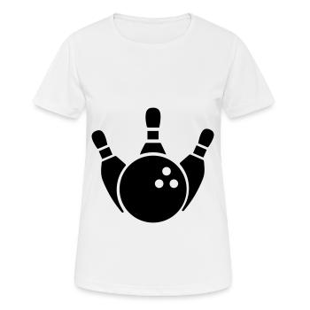 Kegeln Kegel Icon - Frauen T-Shirt atmungsaktiv - Weiß - Vorne - AI Model Female 172 dark (172cm)