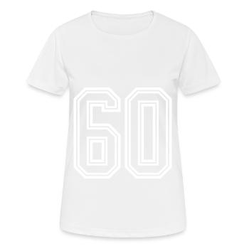 Symbole de 60 chiffres - T-shirt respirant Femme - blanc - Devant - AI Model Female 172 dark (172cm)