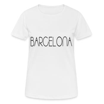 Barcelona - Frauen T-Shirt atmungsaktiv - Weiß - Vorne - AI Model Female 172 dark (172cm)