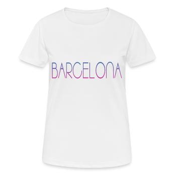Barcelona - Frauen T-Shirt atmungsaktiv - Weiß - Vorne - AI Model Female 172 dark (172cm)