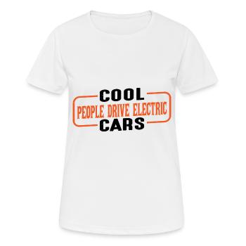 Cool People Drive Electric Cars 3 - Women's Breathable T-Shirt - white - Front - AI Model Female 172 dark (172cm)