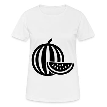 Melone Frucht - Frauen T-Shirt atmungsaktiv - Weiß - Vorne - AI Model Female 172 dark (172cm)
