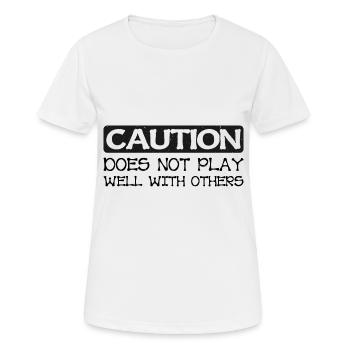 La prudence ne joue pas bien avec les autres 40 - T-shirt respirant Femme - blanc - Devant - AI Model Female 172 dark (172cm)