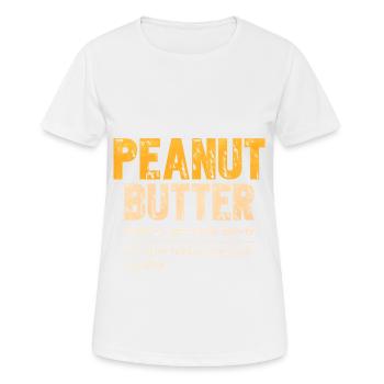Erdnussbutter - Frauen T-Shirt atmungsaktiv - Weiß - Vorne - AI Model Female 172 dark (172cm)