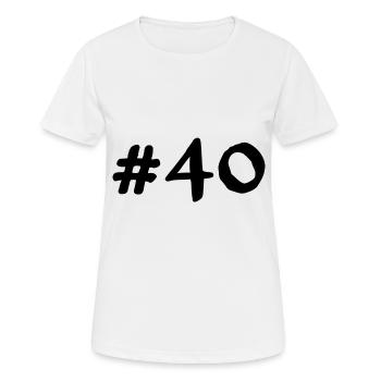 40 JAHRE. 40-jähriges Jubiläum. GEBURTSTAG 40 JAHRE. 40 - Frauen T-Shirt atmungsaktiv - Weiß - Vorne - AI Model Female 172 dark (172cm)