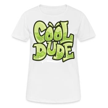 cool dude - Women's Breathable T-Shirt - white - Front - AI Model Female 172 dark (172cm)