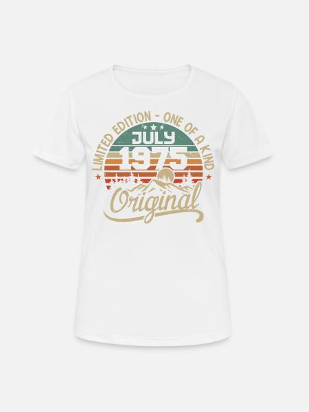 Juli 1975 Geschenk Geburtstagsgeschenk 1975 Juli - Frauen T-Shirt atmungsaktiv - Weiß