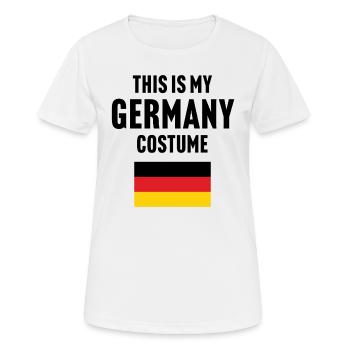 C’est mon costume d’Allemagne - T-shirt respirant Femme - blanc - Devant - AI Model Female 172 dark (172cm)
