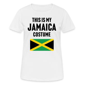 C’est mon costume de Jamaïque - T-shirt respirant Femme - blanc - Devant - AI Model Female 172 dark (172cm)