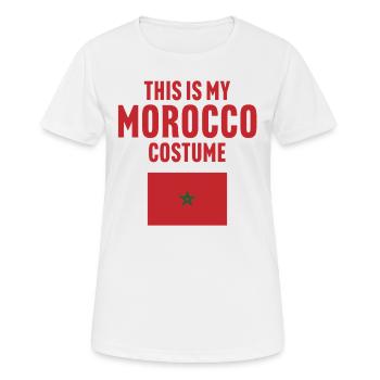 C’est mon costume de Maroc - T-shirt respirant Femme - blanc - Devant - AI Model Female 172 dark (172cm)