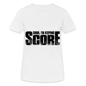 Chut, je garde le score 23 - T-shirt respirant Femme - blanc - Devant - AI Model Female 172 dark (172cm)