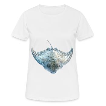 Stachelrochen - Frauen T-Shirt atmungsaktiv - Weiß - Vorne - AI Model Female 172 dark (172cm)