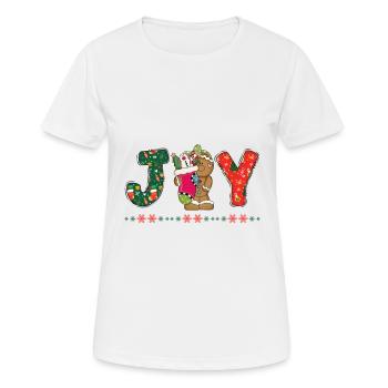 Frohe Weihnachten Weihnachtsmann Hohoho - Frauen T-Shirt atmungsaktiv - Weiß - Vorne - AI Model Female 172 dark (172cm)