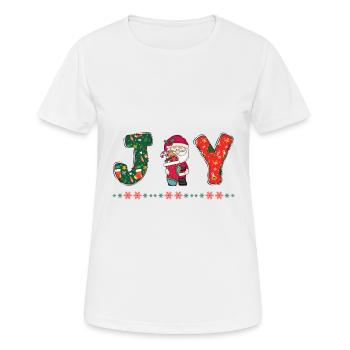 Frohe Weihnachten Weihnachtsmann Hohoho - Frauen T-Shirt atmungsaktiv - Weiß - Vorne - AI Model Female 172 dark (172cm)